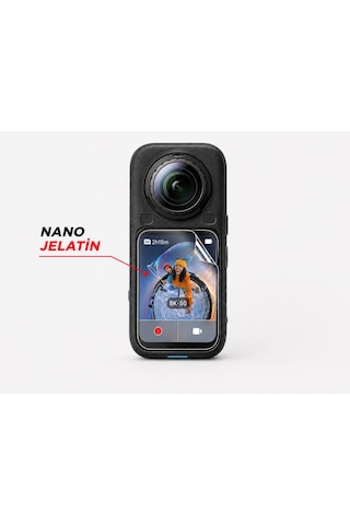 Insta360 X6 Aksiyon Kamera 3 Adet Şeffaf Ekran Koruyucu Nano Jelatin