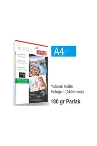 Tanex Fotoğraf Kağıdı A4 180Gr 210MMx297MM 25 Sayfa Tanex Fotoğraf Kağıdı A4 180Gr 210MMx297MM 25 Sayfa