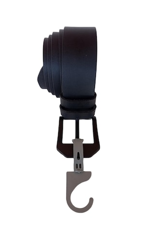 Erkek Büyük Beden Deri Kot Pantolon Kemeri Siyah