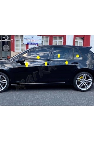 Markadan Vw Golf 7 Krom Cam Çıtası 2012 Sonrası 4 Parça Paslanmaz
