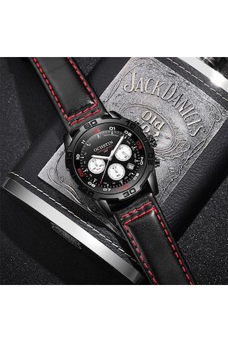 Sones Bınbond 01 Erkek Lokomotif Konsept Elmas Kadranlı Kuvars Saat Tam Altın Mavi Yüzey