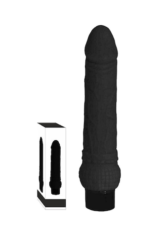 Erofoni Yeni Nesil 20 CM Titreşimli Siyah Süper Lüks Realistik Kaliteli Yapay Zenci Vibratör Penis