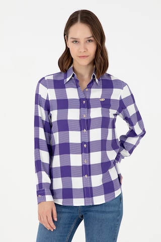 U.s. Polo Assn. Kadın Mor Gömlek Desenli 50291096-vr038 Mor