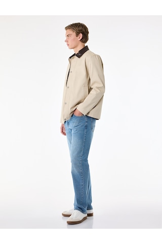 Koton Standart Bel Normal Bel Düz Paça Denim Pantolon - Mark Straight Jeans Açık İndigo 6sam40300nd