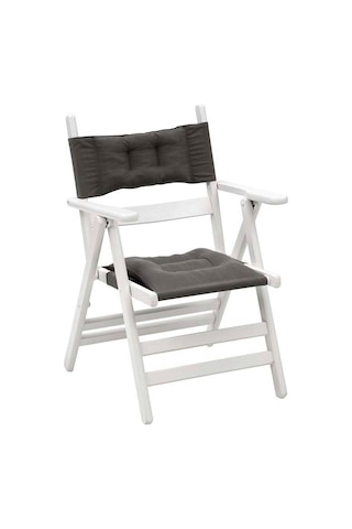 Marmaris Beyaz Ahşap Bahçe Seti: 80X120 Masa +4 Minderli Sandalye Beyaz