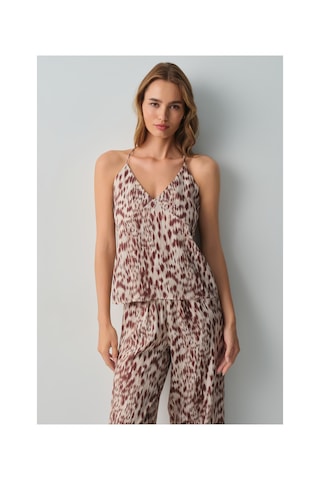 Suwen Leo Atlet Pantolon Pijama Takımı Wsh10510113543 Leopar