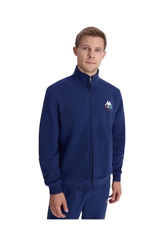 Kappa Authentic İtaly Full Zip Erkek Mavi Comfort Fit Fermuarlı Eşofman Üstü Mavi