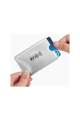 Temassız Kredi Banka Kimlik Kartı Koruyucu Kılıf Hırsızlık Önleyici Rfid Nfc Antistatik Aluminyum Metalize Poşe