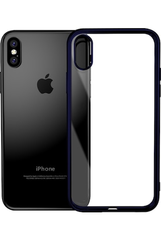 Apple Uyumlu iPhone Bikapak Elıt Shıne Xs Max Full Mavi Kapak