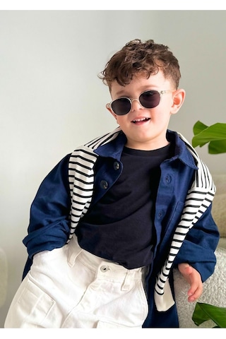 Yeni-unisex 1-5 Yaş Polarize Şeffaf Çocuk Güneş Gözlüğü Şeffaf