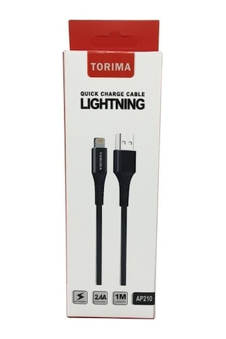 Torima 2.4A Apple iPhone Uyumlu Lightning 2.4 A Halat Şarj Ve Data Kablosu