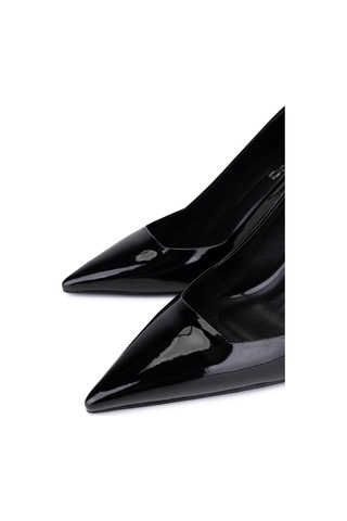 Tamer Tanca Kadın Siyah Rugan Topuklu Ayakkabı 1160 3400 Bn Ayk Sk25-26 Sıyah Rgn Siyah