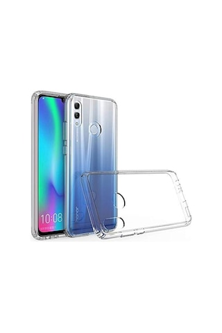 Honor 10 Lite Uyumlu Şeffaf Silikon Kılıf - Kamera Korumalı Esnek Tam Koruma Kapak
