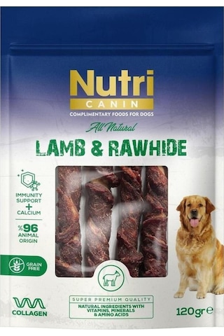 Nutri Canin Rawhide Kuzu Etli Köpek Ödülü 120 G Nutri Canin Rawhide Kuzu Etli Köpek Ödülü 120 G