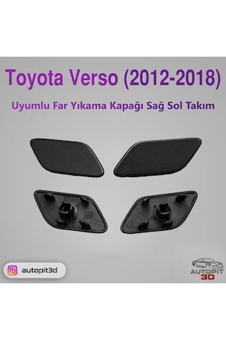 Toyota Verso 2012-2018 Uyumlu Far Yıkama Kapağı Takımı Sağ + Sol
