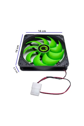 12v 14cm Molex Power Girişli Fan 14 14 2.5cm Ölçülerinde 12 Volt Fan