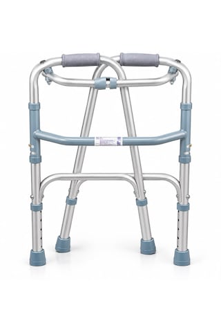 Katlanabilir Walker Yürüteç Ayarlanabilir Yükseklik 73-87 Cm Alüminyum Gövde 180 Kg Taşıma Kapasitesi