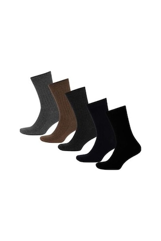 Defacto Erkek Rahat Lastikli 5li Pamuklu Uzun Çorap C6712axnskr1 Çok Renkli-kr1
