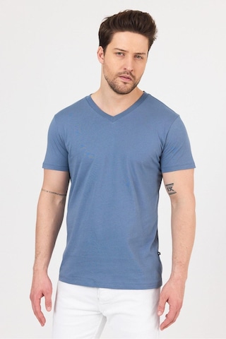 Erkek Compact Penye V Yaka T-shirt Turkuaz
