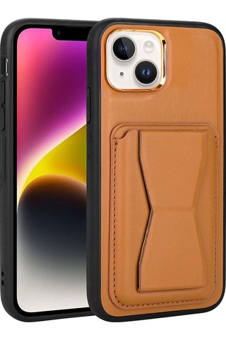 Apple Uyumlu iPhone 14 Plus Kartlıklı Standlı Pu Deri Zore Memo Kapak