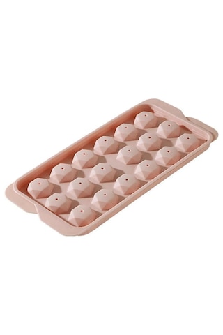 Valletta Pamplona Pembe 18 Bölmeli Kapaklı Kristal Buz Kalıbı