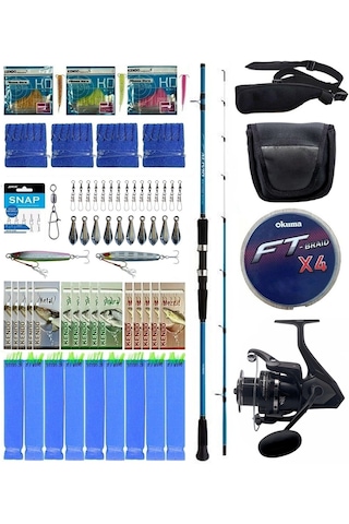 Yek Outdoor Hazır Tekne Oltası Seti Shimano Kamış Alivio Boat Quiver 1,50m 50-150g 2pc&okuma Wave Power Wp-8000a1 Olta Makinesi 30009045