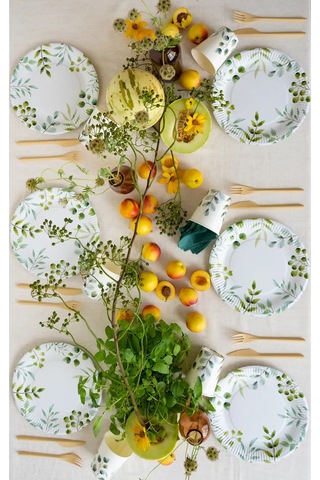 Ajvıen Kompanı Kağıttan Hazır Tek Kullanımlık Tabaklar 23 Cm 50 Adet 420827059 Beyaz