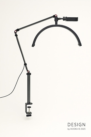 Ring Light 56 Cm Led Güzellik & Selfie Işığı, Metal Kelepçeli Masaya Montaj, 3000 6500k, Tutuculu