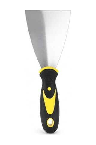 Paslanmaz Çelik İnşaat Spatulası, 75 Mm Genişlikte Plastik Sap İle 001 Siyah