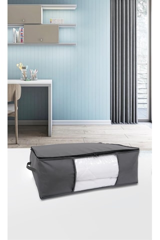 Baza Altı Düzenleyici Pencereli Büyük Boy Hurç Antrasit Gri 70x50x25 Cm Antrasit