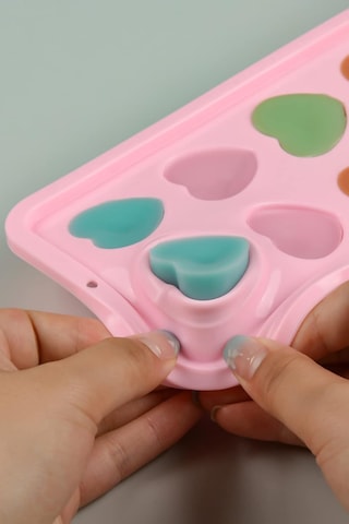 Valletta Dragao Kalp Şeklinde Silikon Kalıp, Buz, Kek, Kalıbı Pembe