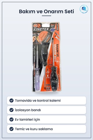Bakım Ve Onarım Seti Tornavida Kontrol Kalemi İzolasyon Bandı Ev