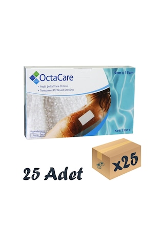OctaCare Şeffaf Pedli Su Geçirmez Yara Örtüsü Tekli Steril Paket 9 CM x 15 CM 25 Adet Tekli Steril Paket OctaCare Şeffaf Pedli Su Geçirmez Yara Örtüsü Tekli Steril Paket 9 CM x 15 CM 25 Adet Tekli Steril Paket