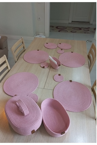 Supla Takımı, 6 Kişilik, Amerikan Servis, Oval Pembe Açık Pembe