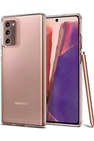 Samsung Galaxy Note 20 İle Uyumlu Kılıf Şeffaf Kamera Korumalı Esnek Silikon Telefon Kılıfı Kapak