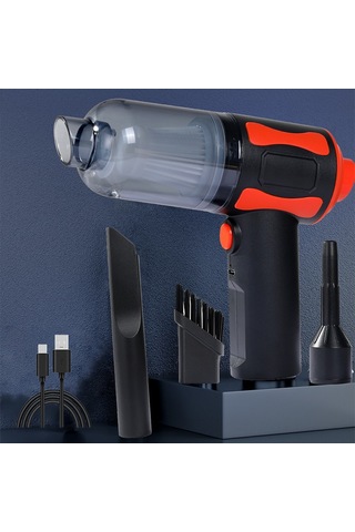 Teltree Aracı Ve Ev İçin Kullanıma Uygun Kablosuz Süpürge, 39.000-45.000 Rpm Motor, Su Ve Kuru Temizleme, Type-c Hızlı Şarj Siyah