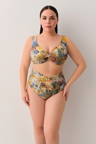 Suwen Freya Önü Burgulu Bikini Üst Sb25570984984 Etnik Desenli