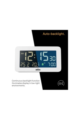 Tarih, Ay Ve Sıcaklık Göstergeli Dijital Çalar Saat, Negatif Lcd Ekran, Hızlı Set, Crescendo Bip Alarmı, Beyaz Model, Bc10w Diğer