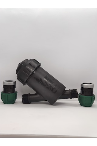 Plastik Damla Sulama Elek Filtre 1'' 32mm 2 Adet Kaplin Adatör