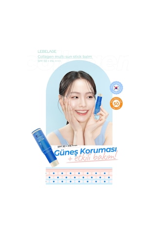 Lebelage Kuru Cilt İçin   Stick Güneş Koruyucu Collagen Sun Balm SPF 50+/PA ++++