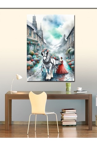 Kanvas Tablo Kral Aslan Ve Yavrusu 70cmx100cm