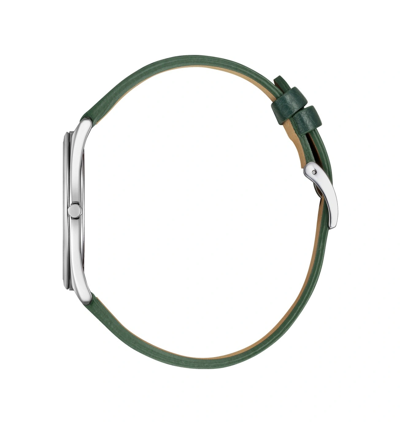 Citizen Ar3120-32x Eko-drive Safir Camlı Deri Kordon Çelik Kasa Yeşil Renk Erkek Kol Saati Metalik
