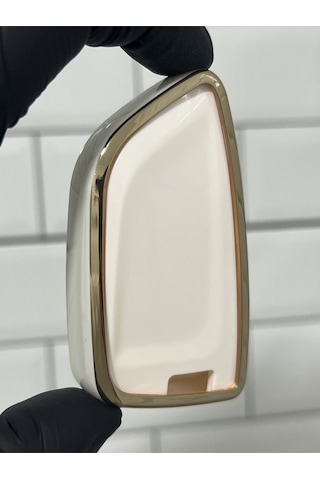 Gma Keys Lüx Bmw 1 3 5 7 Seri X1 X3 X5 F10 F20 F30 M3 M4 G20 G30 Smart Nano Anahtar Kılıfı Beyaz Gold