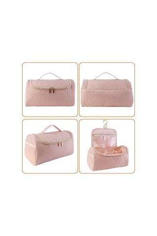 İçin Asılı Taşınabilir Stand Aksesuarları Saklama Çantası Pembe