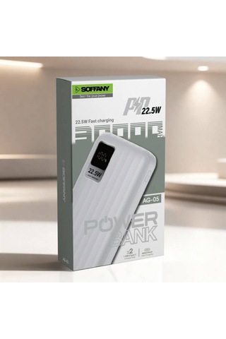 Ag05-001 Ag05-001 30.000 Mah P.bank 22.5w Type-c + Usb Çıkışlı BEYAZ
