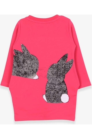 Breeze Kız Çocuk Tunik Tavşan Desenli 1.5-5 Yaş, Pembe-pembe Pembe