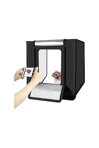 Triline 60x60cm Profesyonel Stüdyo Led Işıklı Ürün Fotoğraf Çadırı