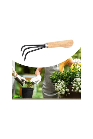 Suntek El Tırmığı Ahşap Tutamak Mini Çok Açık-kahverengi