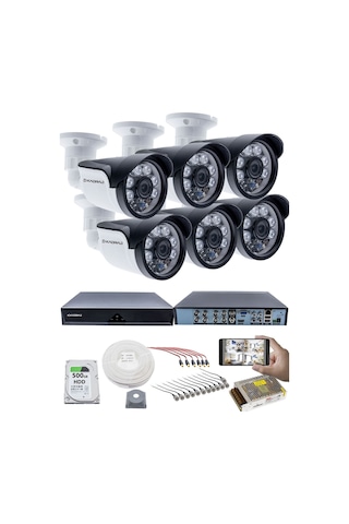 6'lı Kamera Seti 5mp Sony Seculensli 1080p, 6 Atom Kdj-6s-6al-ss
