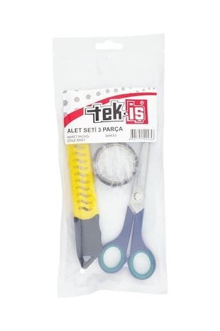 Ayrex Tek-iş Maket Bıçağı Makas İzole Bant Seti Diğer